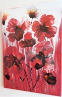 obraz maki ,kwiaty czerwone