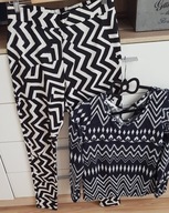 LEGGINSY biało-czarne ____ 38 zestaw