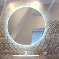 Lustro LED Okrągłe Podświetlane 700X700 Włącznik Dotykowy