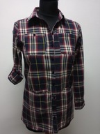 bluzka koszulowa granatowa bordowa żółta czarna