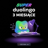 Duolingo Super 3 Miesiące | Bez Reklam + Nielimitowane Serca | Dostawa 24/7