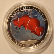 MARINE LIFE PROTECTION 5 $ DOLARÓW 2012 PALAU, SREBRO + CERTYFIKAT