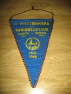 KONKURS w modelarstwie lotniczym GLIWICE - BONESE DDR proporczyk 1965