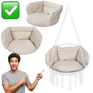 PODUSZKA OGRODOWA NA BOCIANIE GNIAZDO HUŚTAWKĘ WISZĄCĄ FOTEL MIĘKKA ECRU