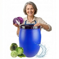 NOWA Beczka Na Deszczówkę 120L Plastikowa Wodę Zbiornik Pojemnik Z ATESTEM