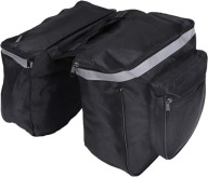 NOWA CZARNA TORBA NA TYLNY BAGAŻNIK ROWEROWY PODWÓJNA 25 LITRÓW 31X16CM