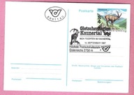 Austria 1987, cp st. Feichten, zwierzęta, las, góry, kozica