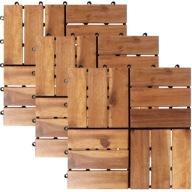 PODEST TARASOWY Z AKACJI 30X30 PŁYTKI DREWNIANE NA BALKON TARAS 1M2 LINDER