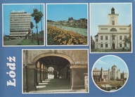 Pocztówka PRL Łódź mozaika 5 obrazów 63-Z-50