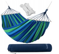 MOCNY HAMAK OGRODOWY TURYSTYCZNY HUŚTAWKA WZMOCNIONY 150kg 240cm + LINKI