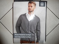 SZARY NOWY ROZPINANY DZIANINOWY SWETER r L 182