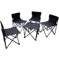 ZESTAW MEBLI KEMPINGOWYCH 4 KRZESŁA + STOLIK