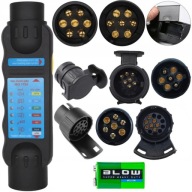 Tester gniazda 7 PIN ME Premium z baterią 9V, 6 diod testowych, obudowa PCV