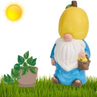 ZABAWNY KRASNAL OGRODOWY Z OWOCEM 30 CM DEKORACJA OGRODU/DONICZKI – SKRZAT