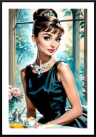 A2 KOLOROWY PLAKAT AUDREY HEPBURN ŚNIADANIE U TIFFANY'EGO FILM KULTOWY KINO