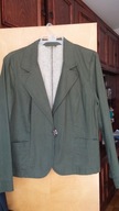 Elegancki żakiecik 100% bawełna - 46 - zieleń butelkowo- oliwkowa !