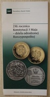 FOLDER DO MONET 230. rocznica Konstytucji 3 Maja 50 zł i 100 zł 2021