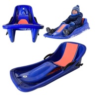 SANKI PLASTIKOWE ŚLIZG Z OPARCIEM SZNUREK Z HAMULCEM DLA DZIECI LEKKIE