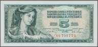 Jugosławia 5 dinarów 1968 - AS - stan bankowy UNC