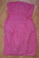 Różowa sukienka tuba paski S