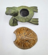 ŻÓŁW z drewna RZEŹBA ręczna praca 11,5 cm VINTAGE