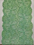 Koronka francuska elastyczna zielona szerokość 16cm