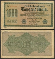 BNN - NIEMCY 1000 Marek 1922 # P76b # OE - Ac 455438 # znak wodny I # VF-