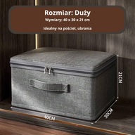 Organizer do szafy zamykany Składane pudełko materiałowe na pościel ubrania