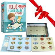 Gra planszowa Feluś i Gucio grają w sylaby Nasza Księgarnia
