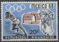 RWANDA - IGRZYSKA OLIMPIJSKIE MEKSYK 1968 - CZYSTY **