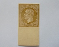 1861 Hannover Mi.19a** czysty znaczek stan bardzo dobry Wartość 45,- Euro.
