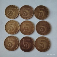 5 ZŁ. 1981 rok, piękne, bardzo rzadkie, 9 monet.