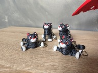 Brelok zawieszka zabawka Kot szary amerykański flexi druk 3d