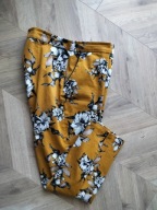 Tureckie spodnie damskie 2XL cygaretki 44 bawełna wyrazisty wzór pas96