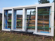 NOWE DRZWI/OKNO Przesuwne Plastikowe PCV Tarasowe HS 500x246cm 2 sztuki