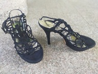 KAREN MILLEN nr 37 hiszpańskie czarne sandały skóra jak nowe