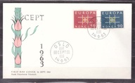 Norwegia CEPT Europa koperta FDC 1963 (1)