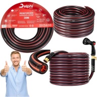 WĄŻ OGRODOWY 3/4 ZBROJNY 30M DO PODLEWANIA ROŚLIN MOCNY GUMOWY 4 WARSTWY