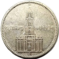 Moneta o nominale 2 marek (2 Reichsmark), wybita w Niemczech w 1934 r. D