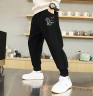 BAWEŁNIANE CZARNE SPODNIE DRESOWE DRESY DLA CHŁOPCA JOGGERY 104 4 LATA