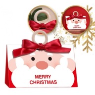 ECARLA torebka świąteczna z kokardą 17x10x8,5cm Merry Christmas Czerw OPO36