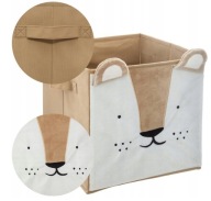 KOSZ POJEMNIK TEKSTYLNY SKŁADANY PUDEŁKO NA ZABAWKI MIŚ DO REGAŁU KALLAX