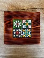 Deska do serwowania serów przekąsek handmade prezent płytki Talavera