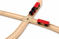 Skrzyżowanie 4 torów pasuje do torów drewnianych Bigjigs Lidl Ikea