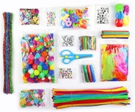 ZESTAW KREATYWNY PLASTYCZNY DLA DZIECI 2000 ELEMENTÓW + 80 NAKLEJEK