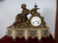 -[@6n] DOBRA CENA-Figuralny zegar kominkowy ok1880r