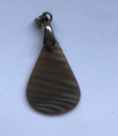 Krzemień pasiasty zawieszka wisiorek srebro 925