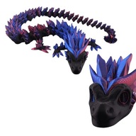 DUŻY SMOK KRYSZTAŁOWY MIENIĄCY SIĘ RUCHOMY 70 cm HIT Z TIK TOKA