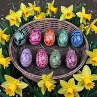 Pisanki wielkanocne kraszanki GĘSIE ręcznie robione ludowy folk unikat 2026