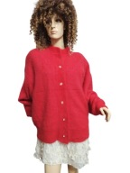 Misiu SWETER żakiet z angory w czerwieni 44/46